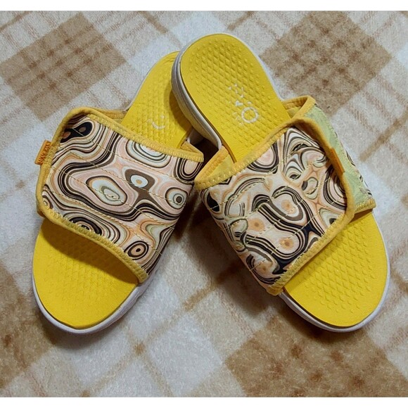 Vevo Active Mango Sandals Women's Slide size 9W,yellow, Comfort - Picture 2 of 11